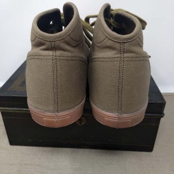 SPRING COURT OLIVE TWILL MEN'S SNEAKERS SIZE 45 EU - Picture 5 of 7